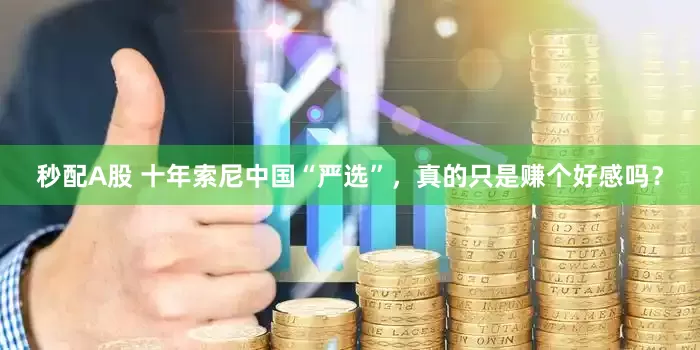 秒配A股 十年索尼中国“严选”，真的只是赚个好感吗？